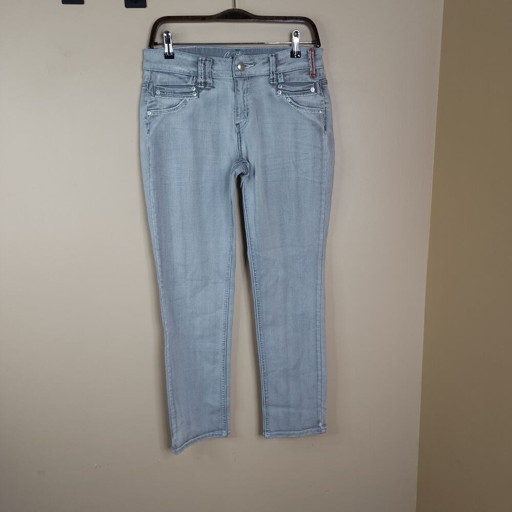 Cartise Mid-rise Ankle Straight Jeans in Gray Size 4